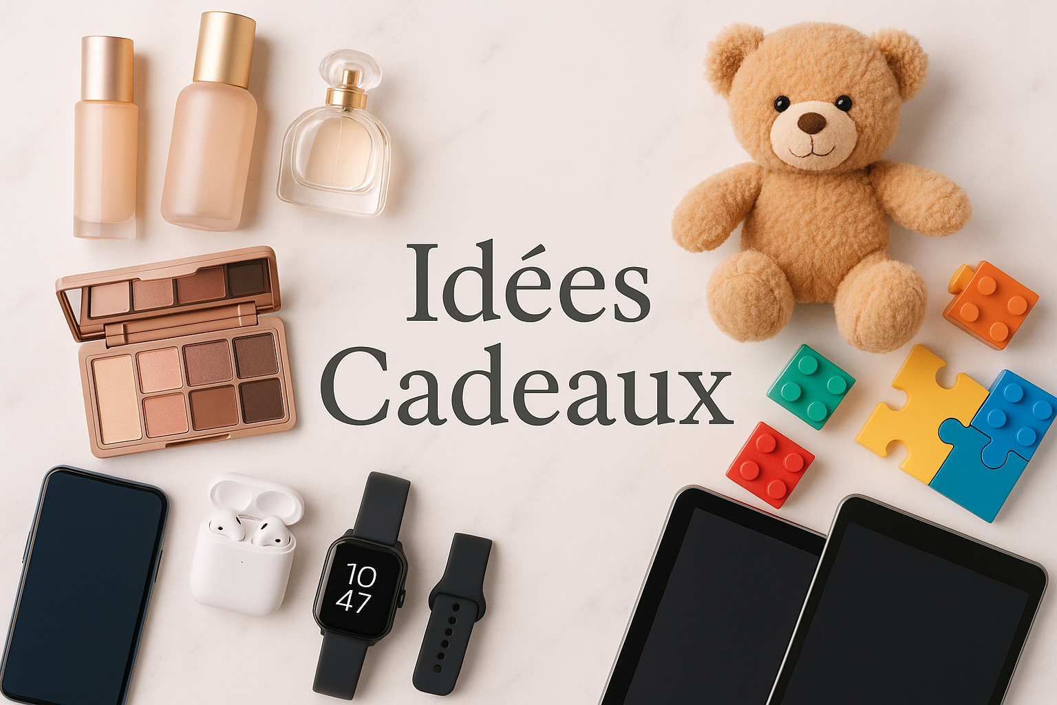 idée cadeaux beauté, jouet, high tech